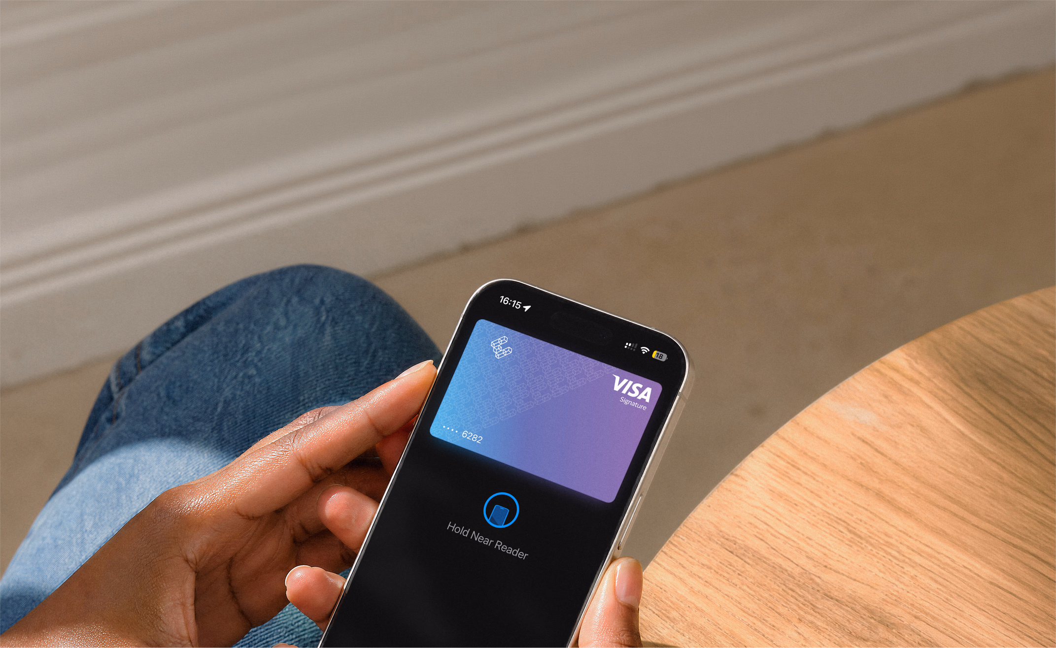 Ether.fi card being used with a mobile wallet